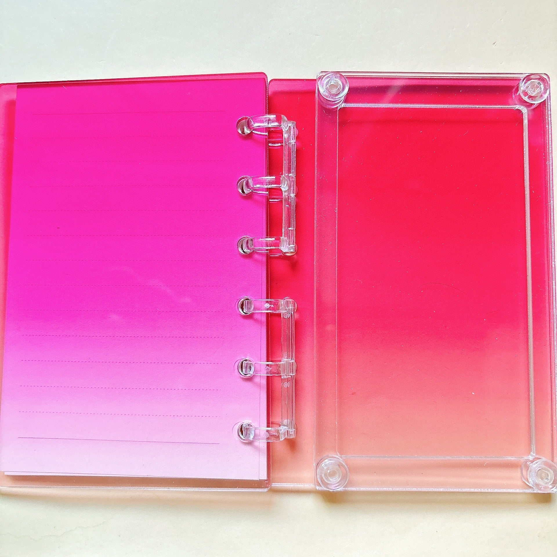 Wholesale DIY Shake A7 Color Gradient Shake Book Acrylic Exquisite Loose leaf Notebook